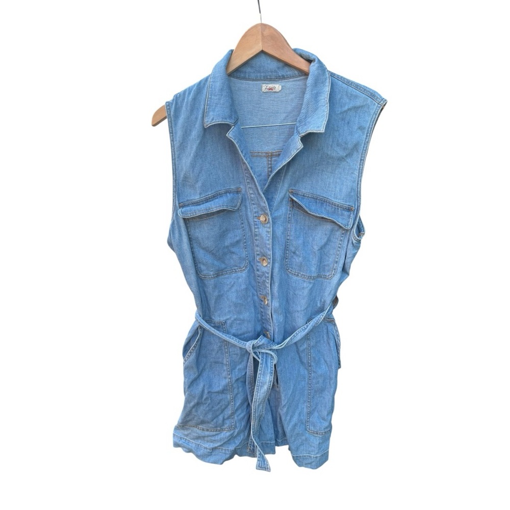 Faherty Utility Denim Romper - image 3